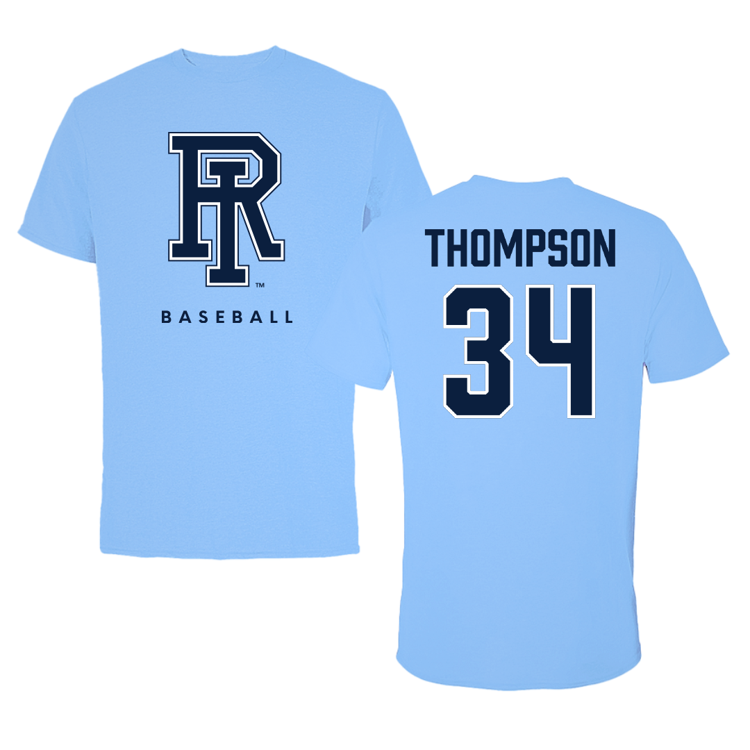 University of Rhode Island Baseball Carolina Blue Tee - #34 Ryan Thompson