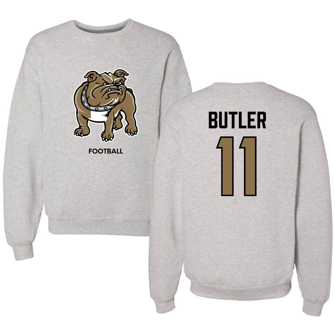 Bryant University Football Light Gray Crewneck - #11 TJ Butler
