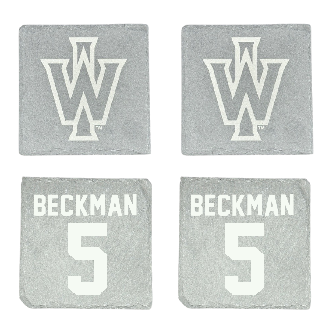 Illinois Wesleyan University Softball Stone Coaster (4 Pack)  - #5 Anna Beckman