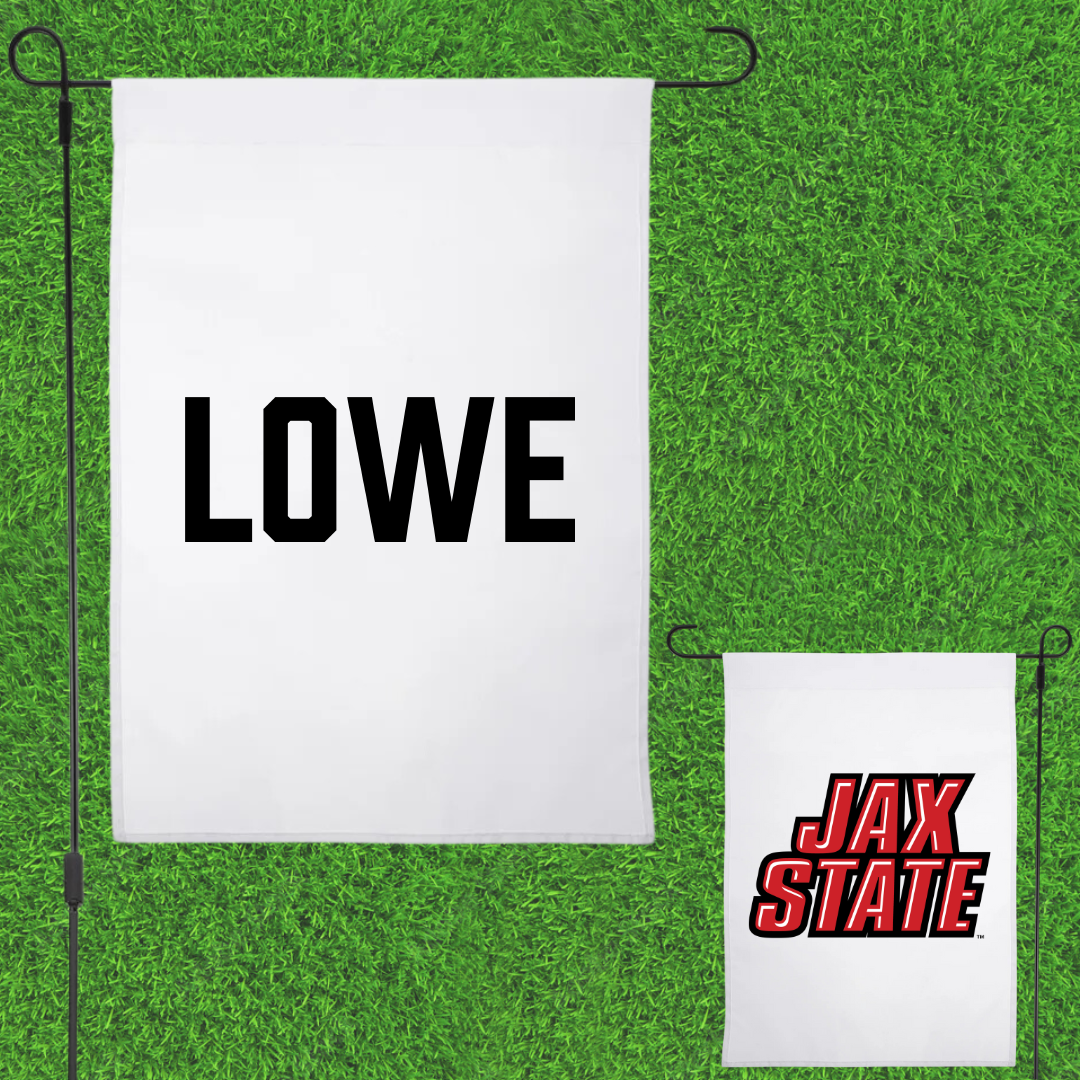 Jacksonville State University TF and XC White Garden Flag - Jack Lowe