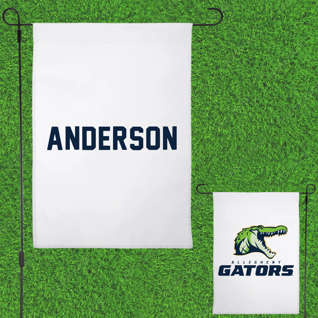 Allegheny College TF and XC White Garden Flag - Jordan Anderson