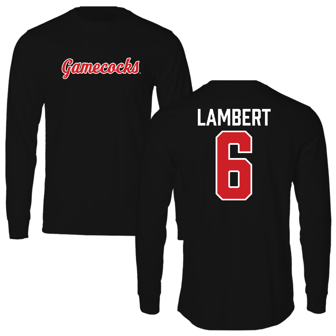 Jacksonville State University Football Black Performance Long Sleeve - #6 Carter Lambert