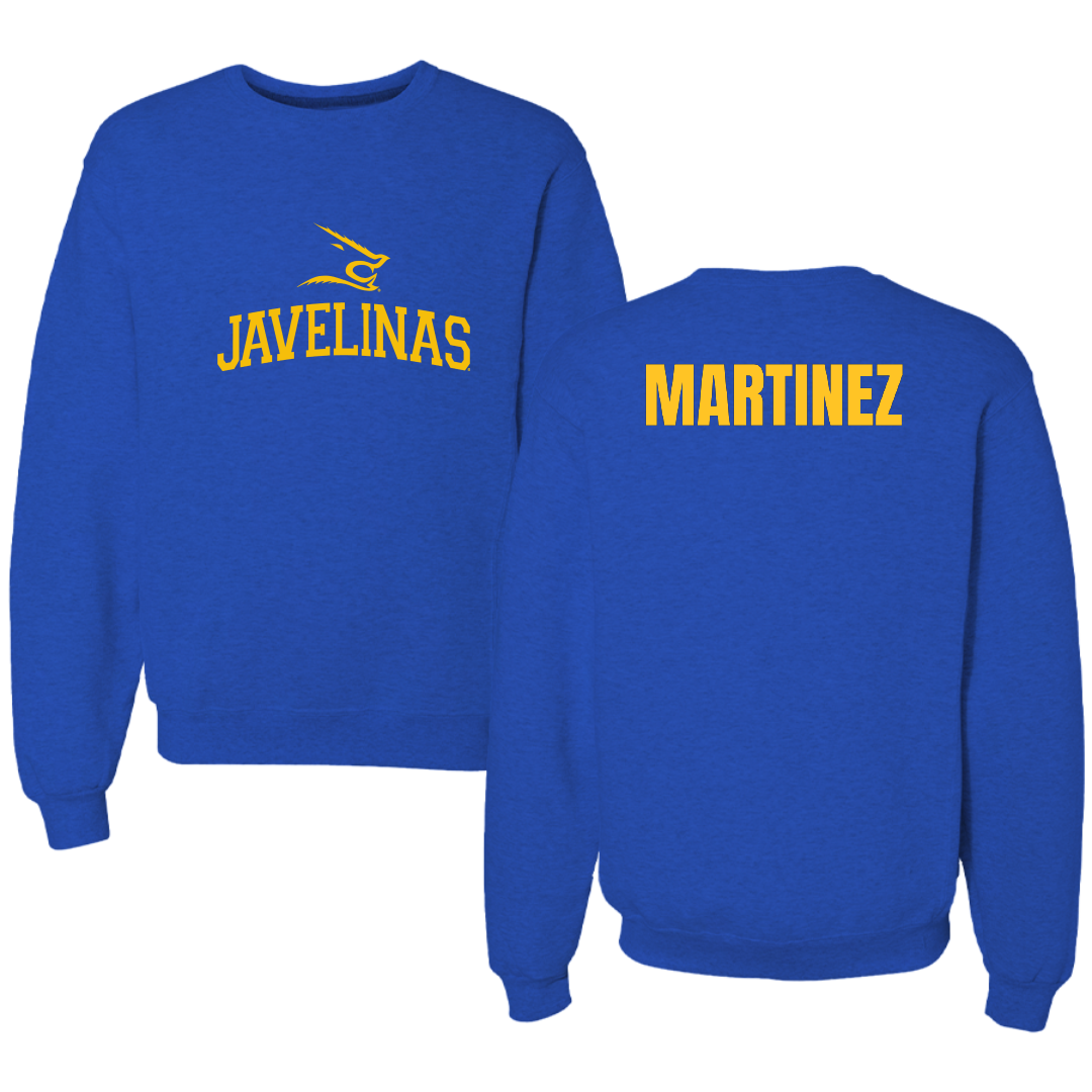 Texas A&M University-Kingsville TF and XC Blue Crewneck - Anthony Martinez