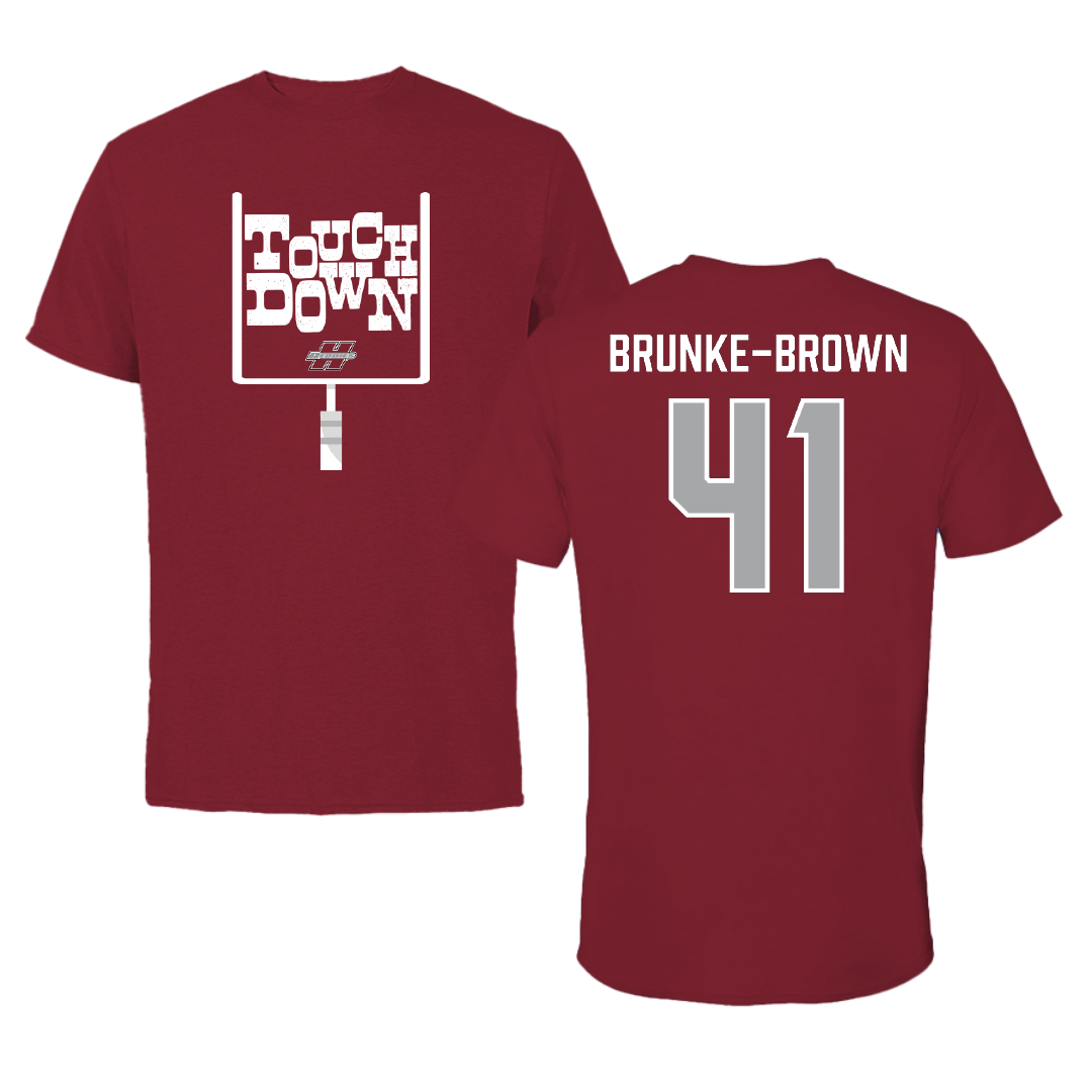 Henderson State University Football Cardinal Touchdown Tee - #41 Colton Brunke-Brown