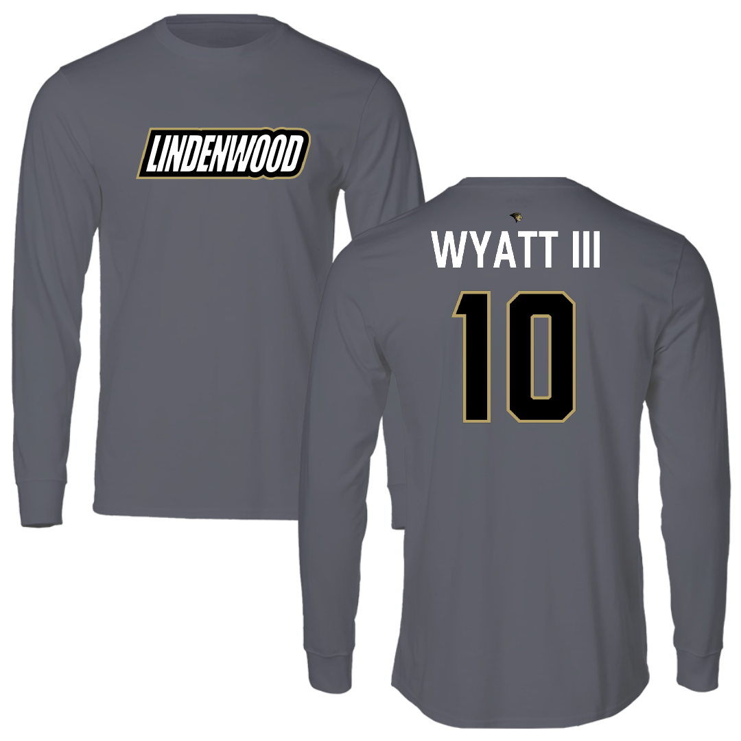 Lindenwood University Football Dark Gray Long Sleeve - #10 Jacques Wyatt III