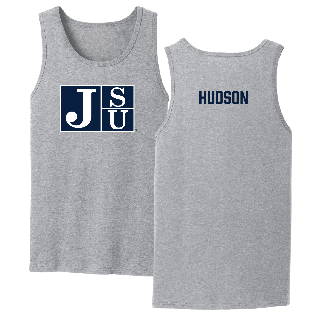 Jackson State University TF and XC Sport Gray Tank Top - Jeremiah Hudson