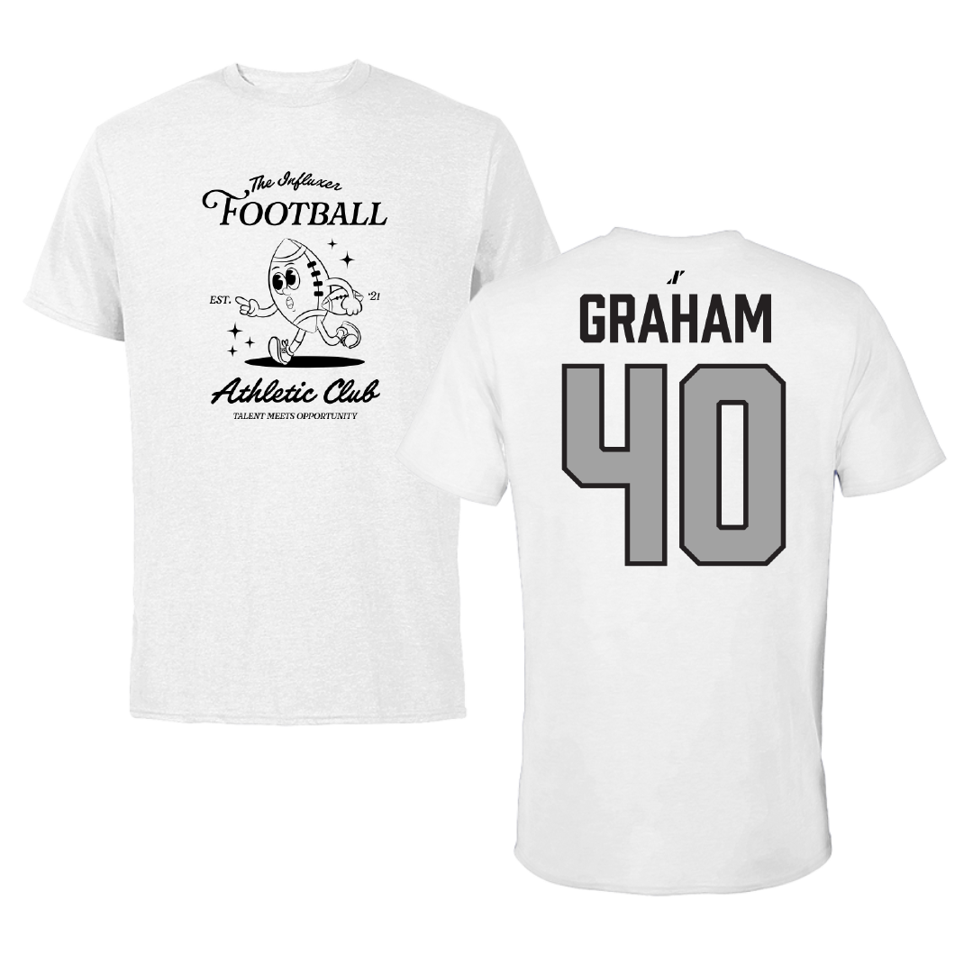 Football White Influxer Athletic Club Tee - #40 Xavier Graham