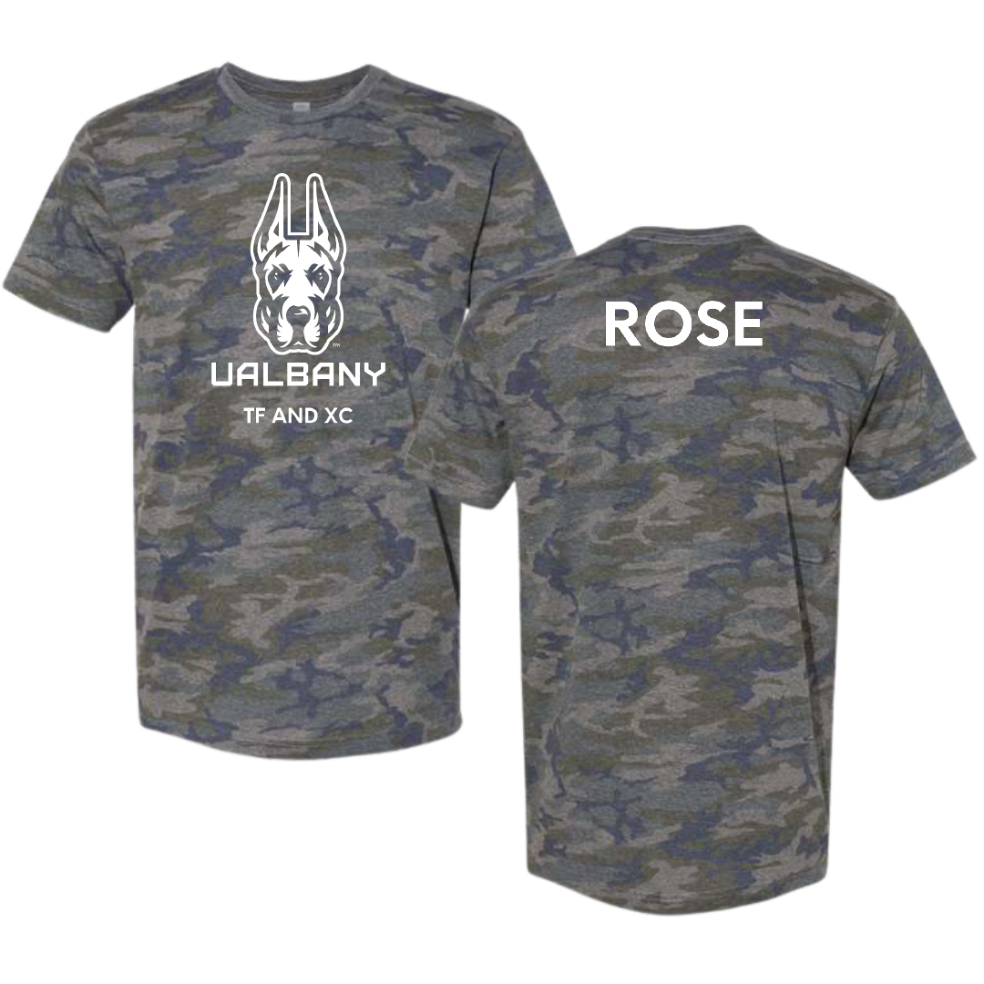 University at Albany TF and XC Vintage Camo Tee - Scarlett Rose