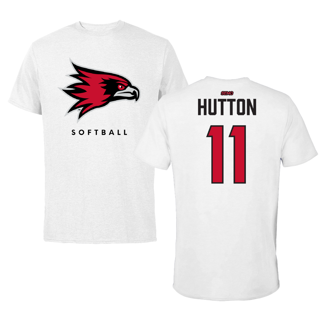 Southeast Missouri State University Softball White Performance Tee - #11 Kamden Hutton