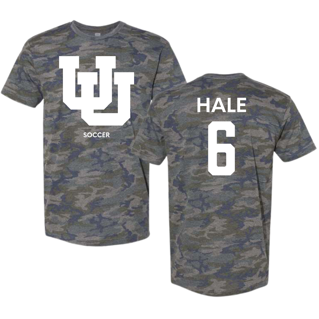 University of Utah Soccer (W) Vintage Camo Tee - #6 Brooke Hale
