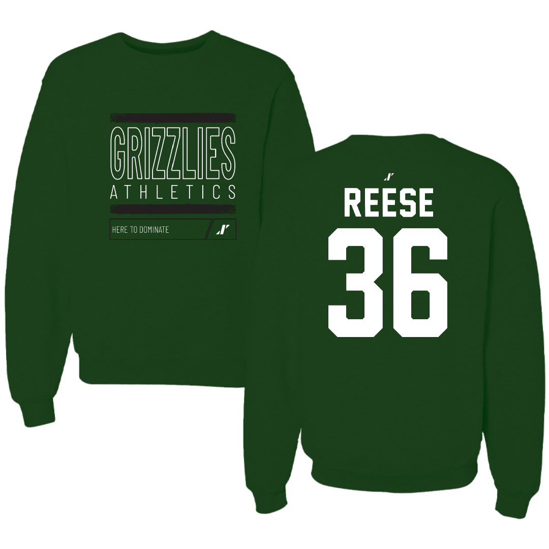 Adams State University Soccer Forest Green Dominate Crewneck - #36 Kaidin Reese