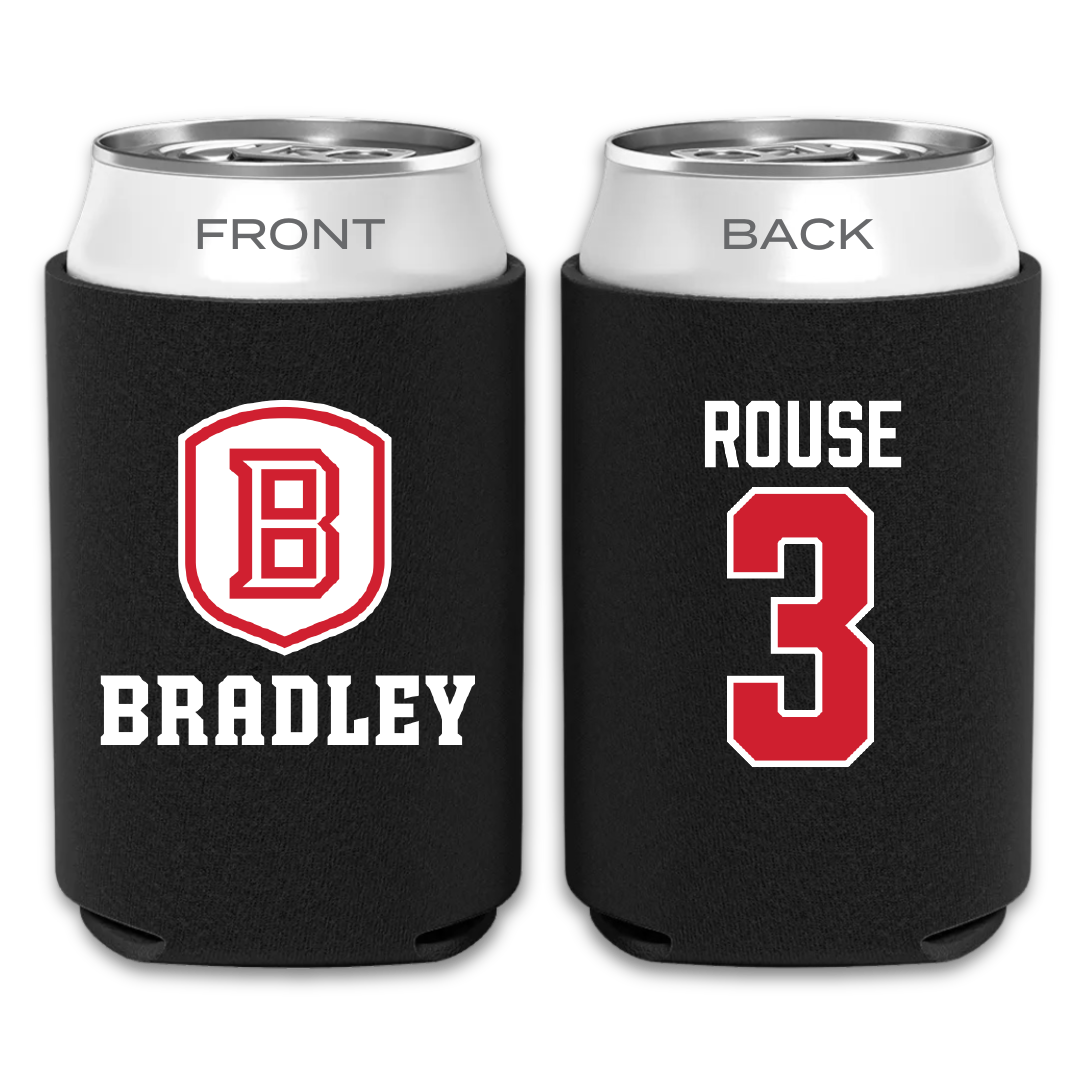 Bradley University Basketball Black Can Cooler - #3 Alex Rouse