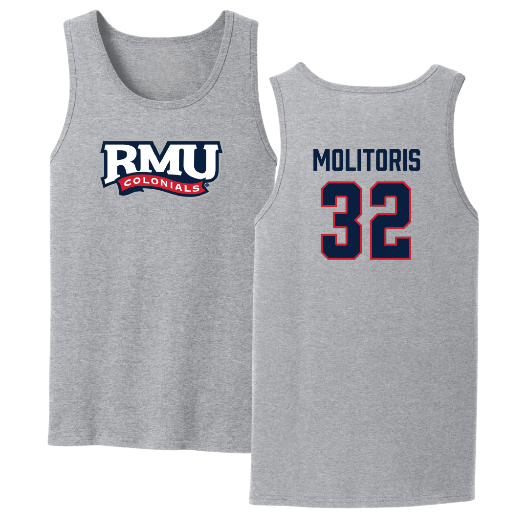 Robert Morris University Softball Sport Gray Tank Top - #32 Kaitlyn Molitoris