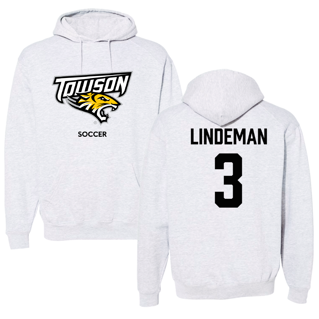 Towson University Soccer (W) Light Gray Hoodie - #3 Sydney Lindeman