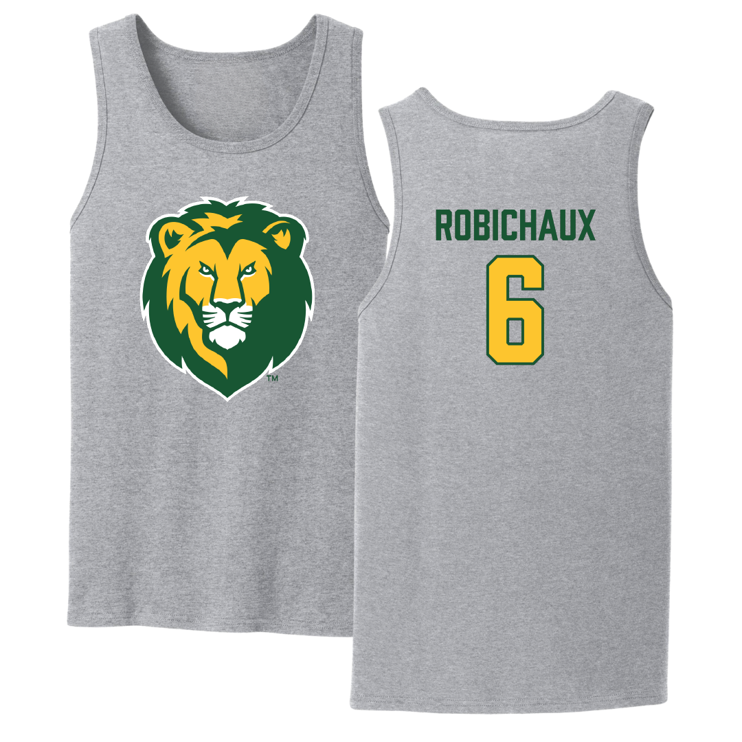 Southeastern Louisiana University Baseball Sport Gray Tank Top - #6 Ben Robichaux