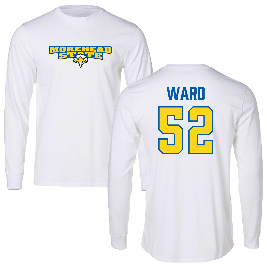 Morehead State University Football White Long Sleeve - #52 Frank Ward