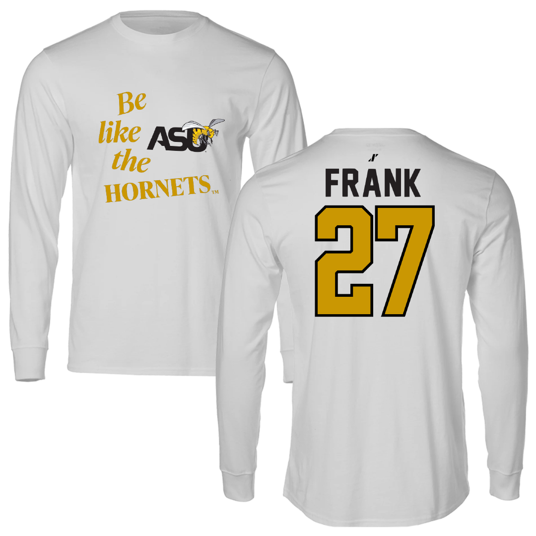 Alabama State University Softball Light Gray Be Like Us Performance Long Sleeve - #27 Ayana Frank