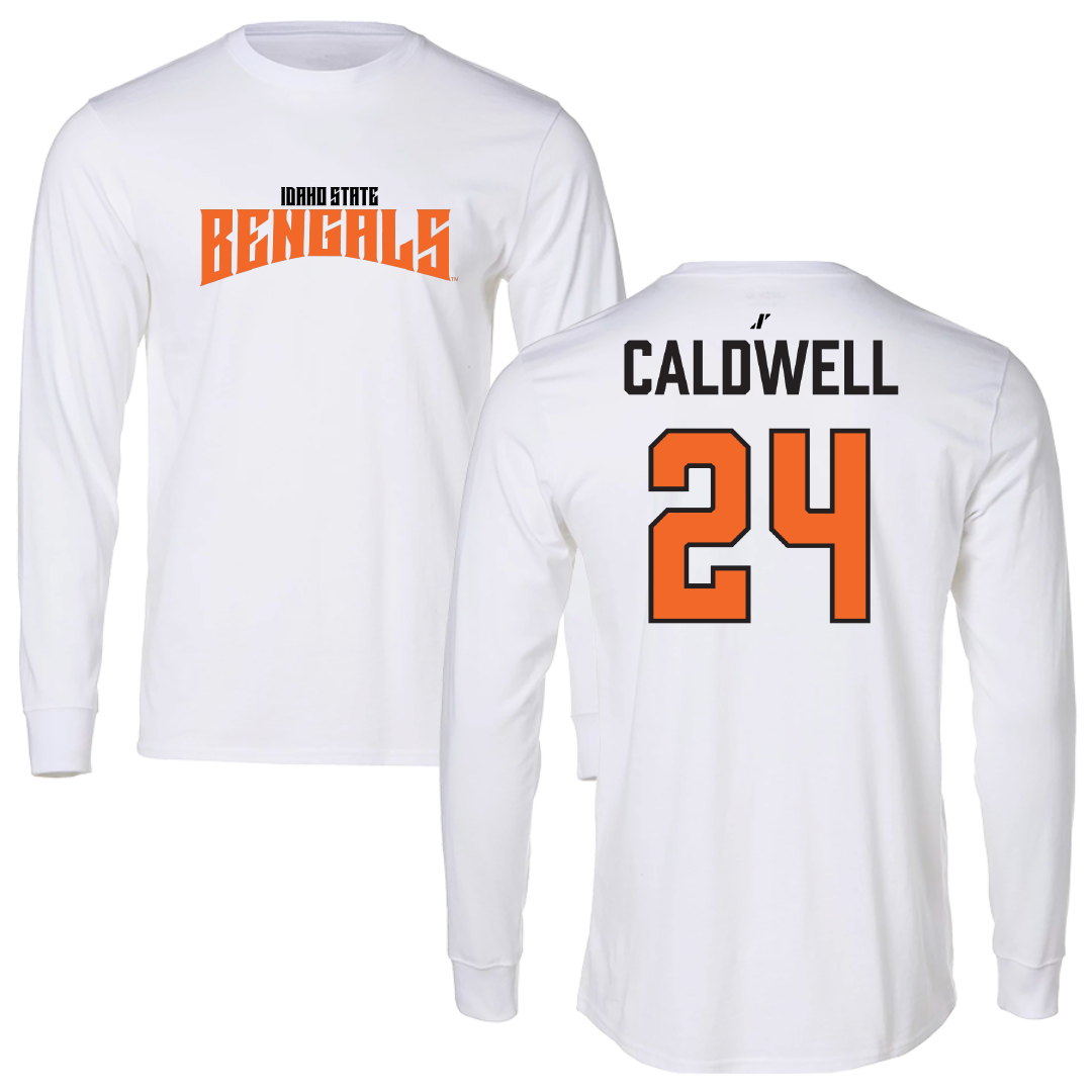 Idaho State University Basketball White Classic Long Sleeve - #24 Aspen Caldwell