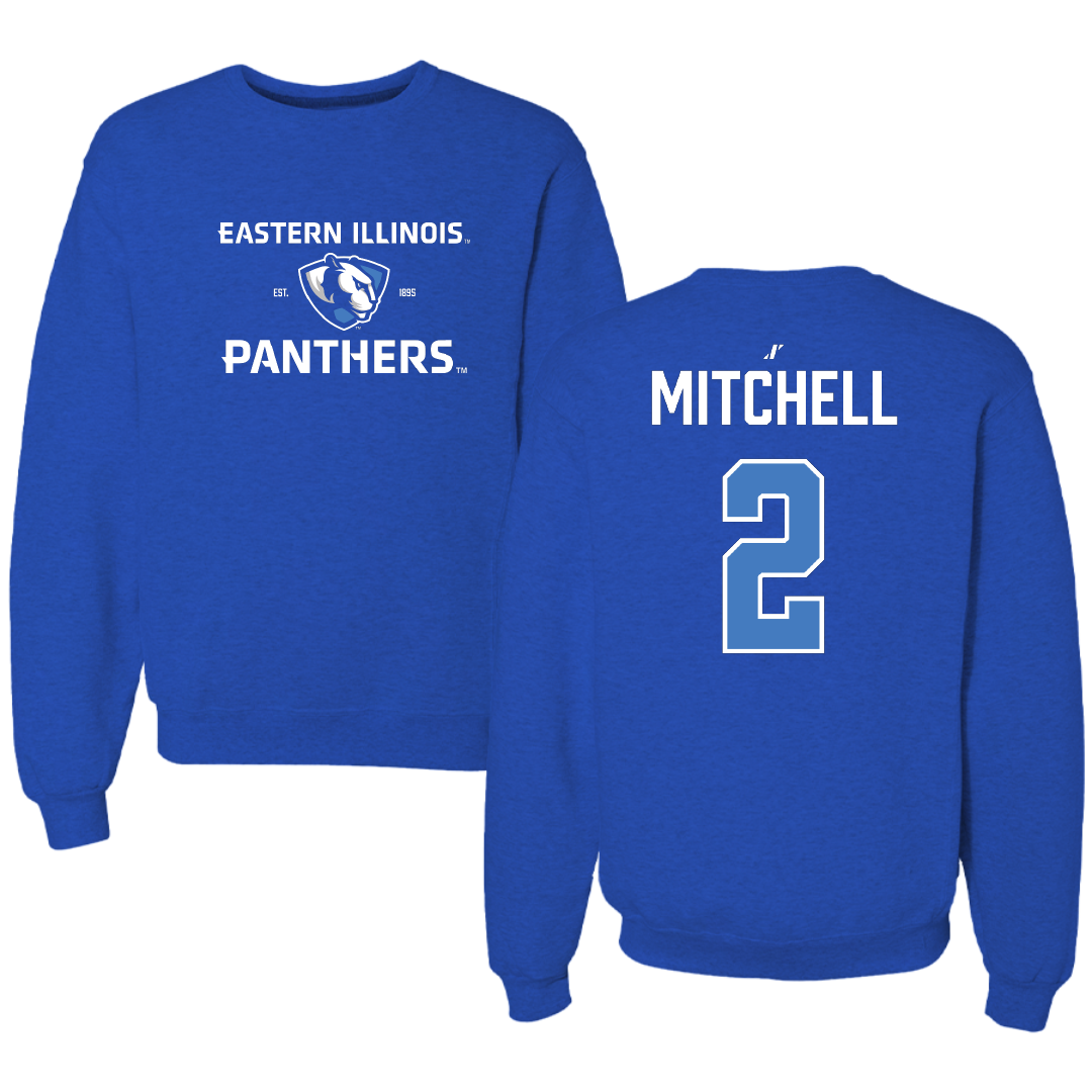Eastern Illinois University Football Blue General Crewneck - #2 Bruce Mitchell