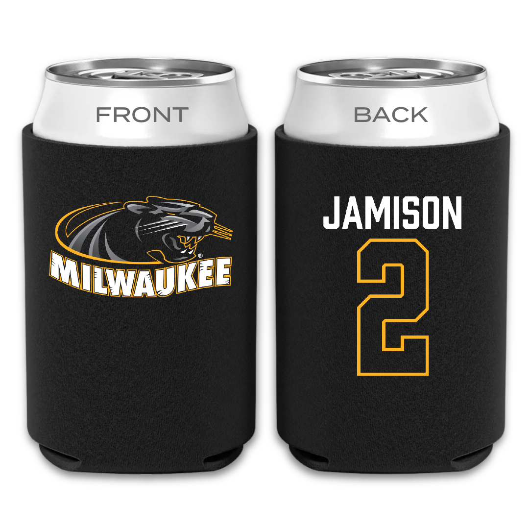 University of Wisconsin-Milwaukee Basketball Black Can Cooler - #2 Elijah Jamison