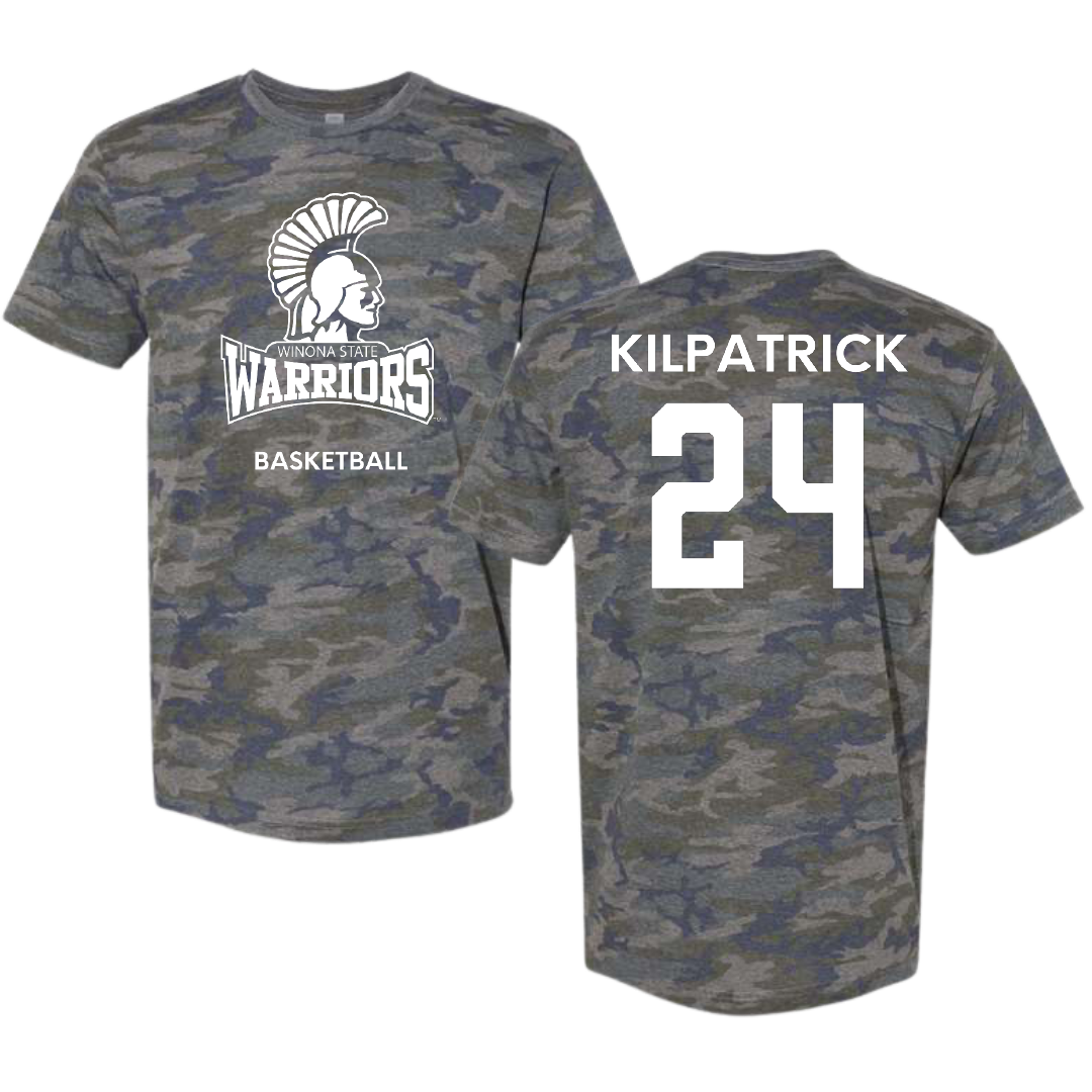 Winona State University Basketball (W) Vintage Camo Tee - #24 Emmaline Kilpatrick