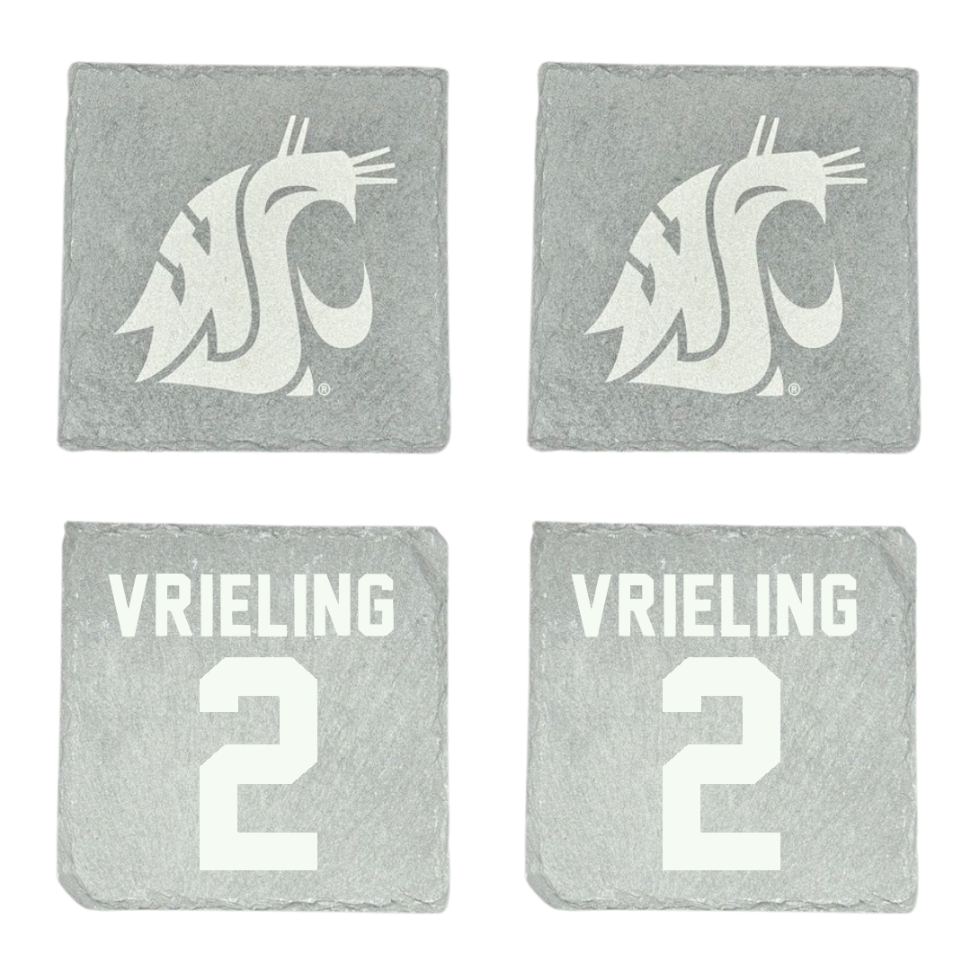 Washington State University Volleyball Stone Coaster (4 Pack)  - #2 Taryn Vrieling