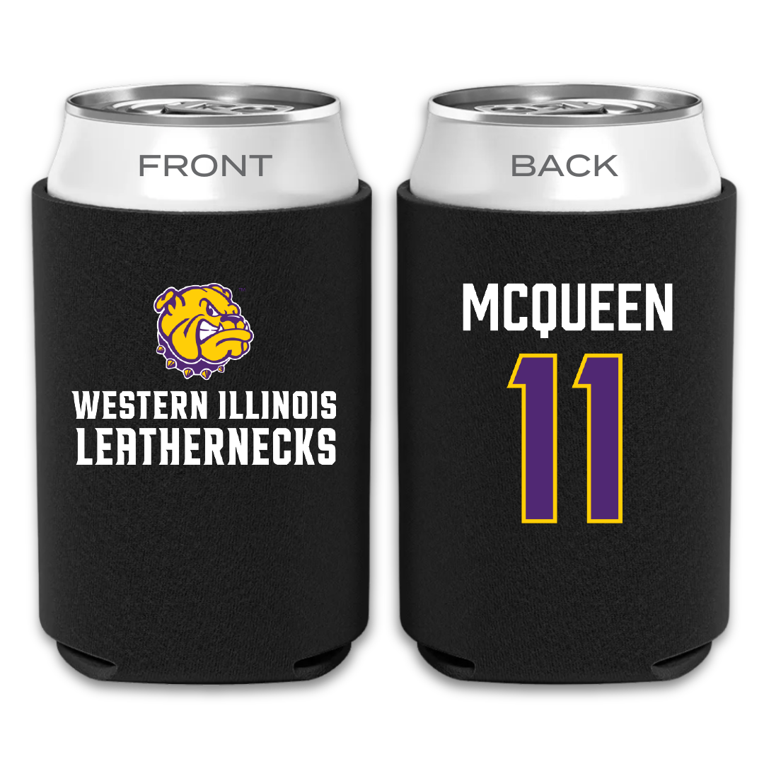 Western Illinois University Softball Black Can Cooler - #11 Tori McQueen
