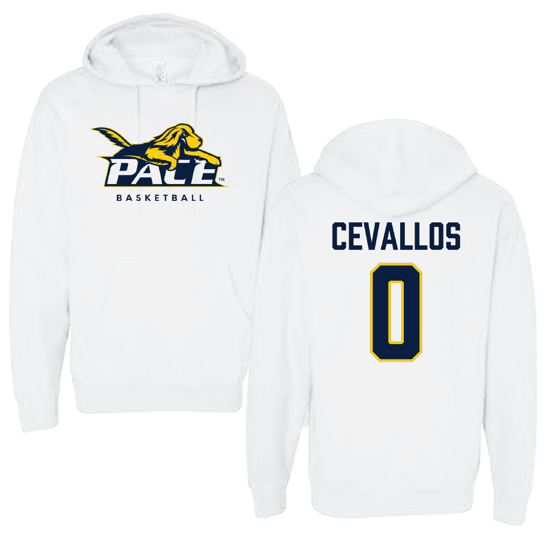 Pace University Basketball White Hoodie - #0 Ciera Cevallos