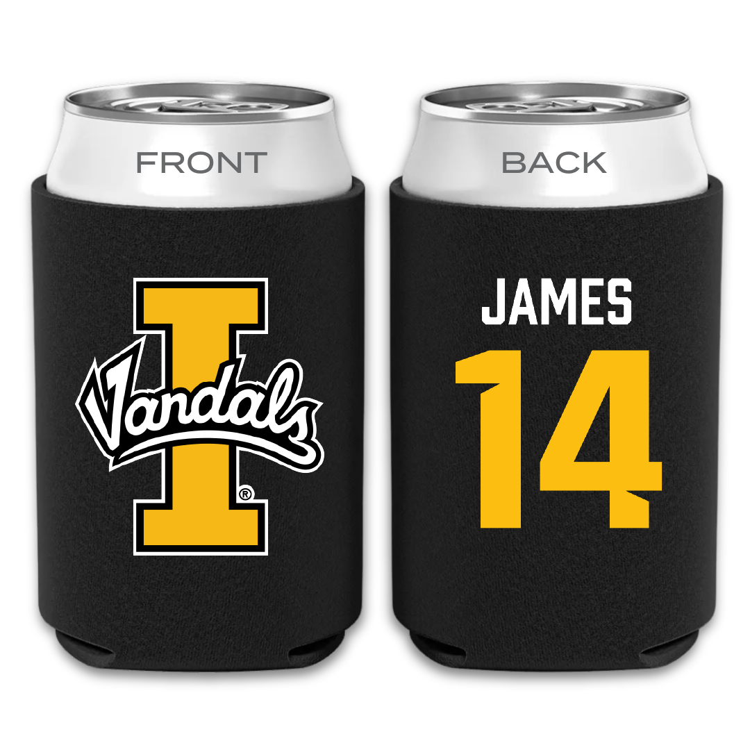 University of Idaho Soccer Black Can Cooler - #14 Emma James