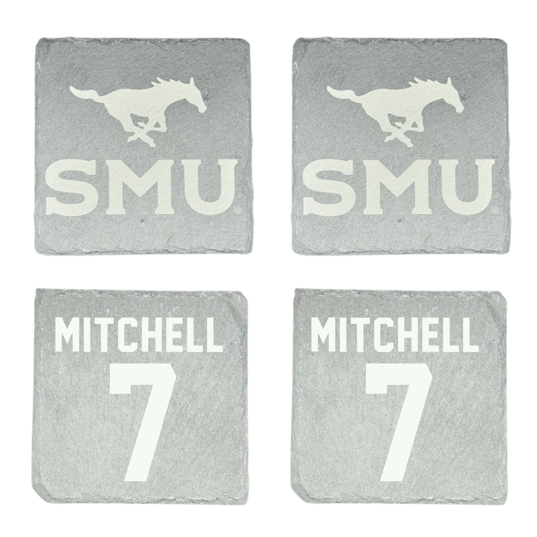 Southern Methodist University Soccer Stone Coaster (4 Pack)  - #7 Jaylinn Mitchell