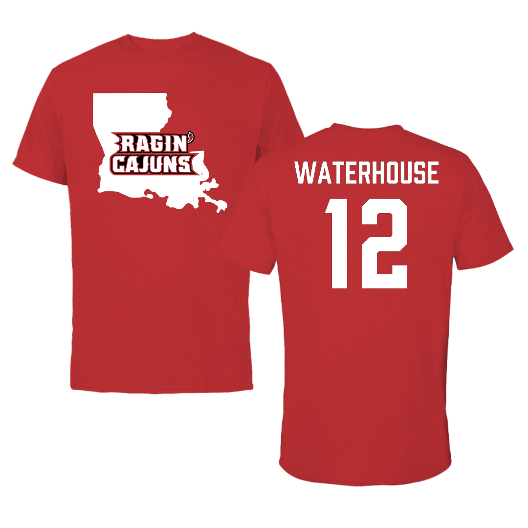 University of Louisiana at Lafayette Soccer Red State Performance Tee - #12 Hailly Waterhouse