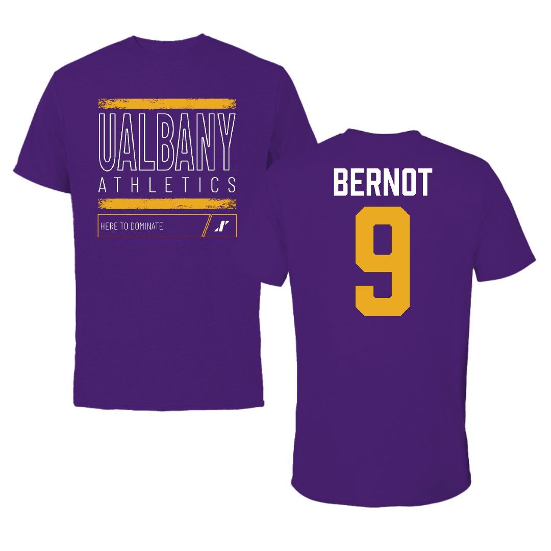 University at Albany Soccer Purple Dominate Performance Tee - #9 Tiffany Bernot