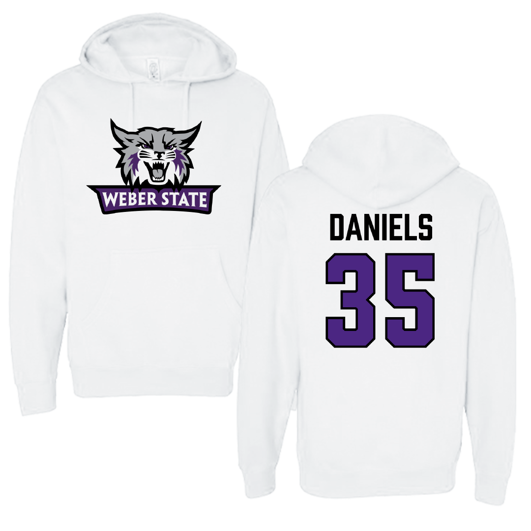 Weber State University Football White Hoodie - #35 Rishi Daniels