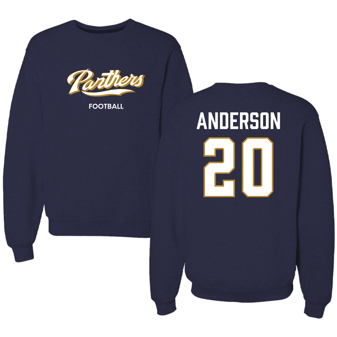 Florida International University Football Navy Panthers Crewneck - #20 JT Anderson