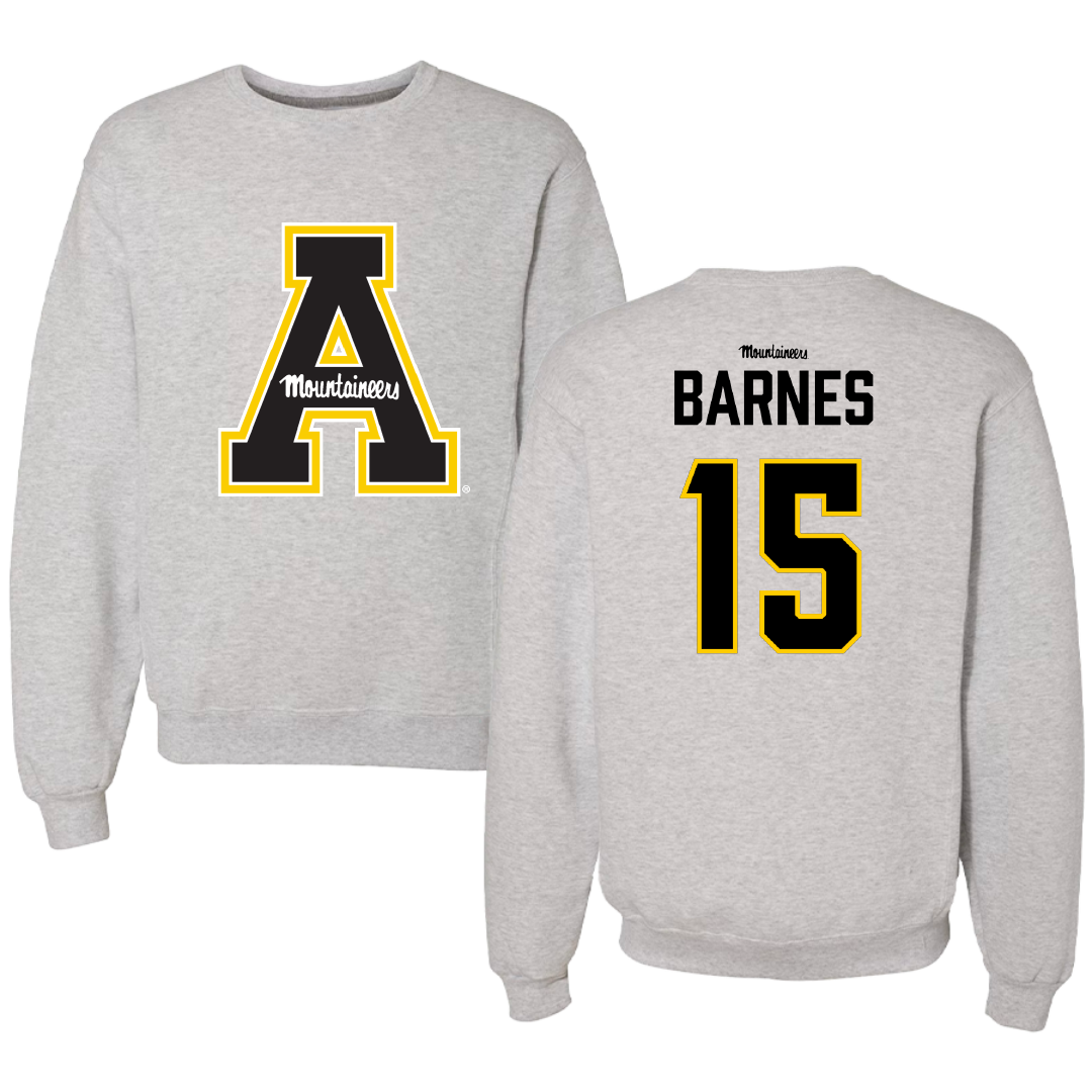 Appalachian State University Football Gray Crewneck - #15 Jaden Barnes