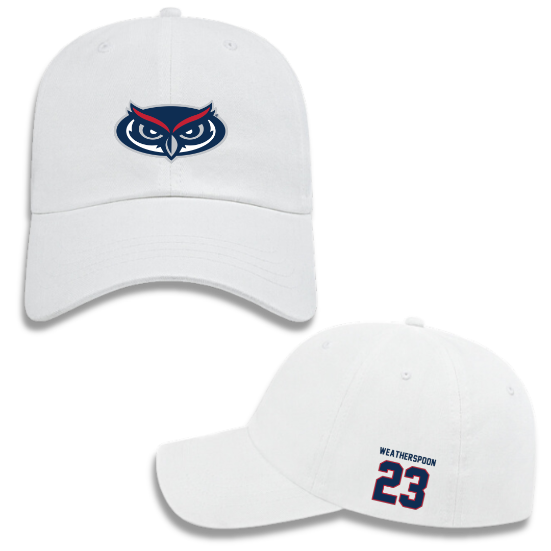 Florida Atlantic University Basketball (M) White Hat - #23 Brandon Weatherspoon