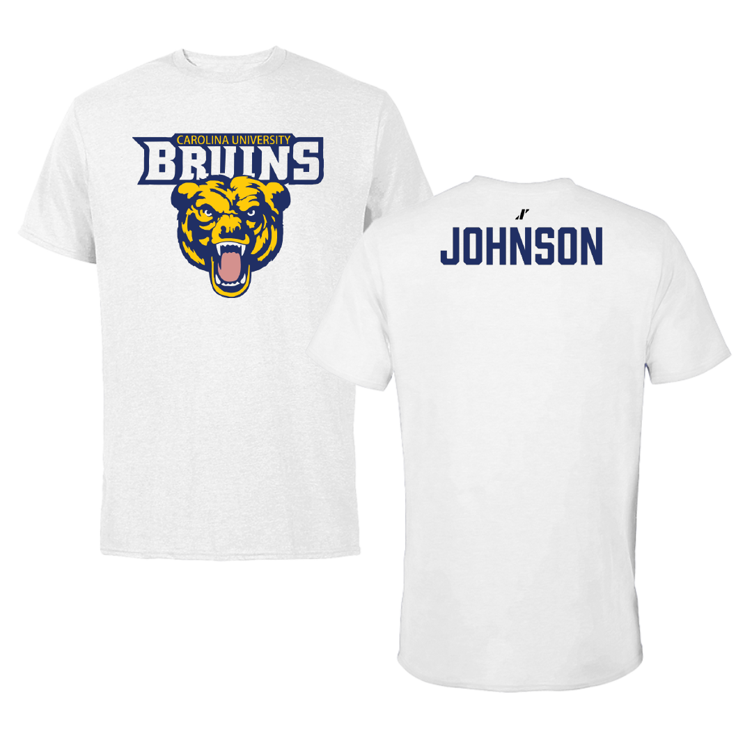Carolina University Baseball White Performance Tee - Patrick Johnson