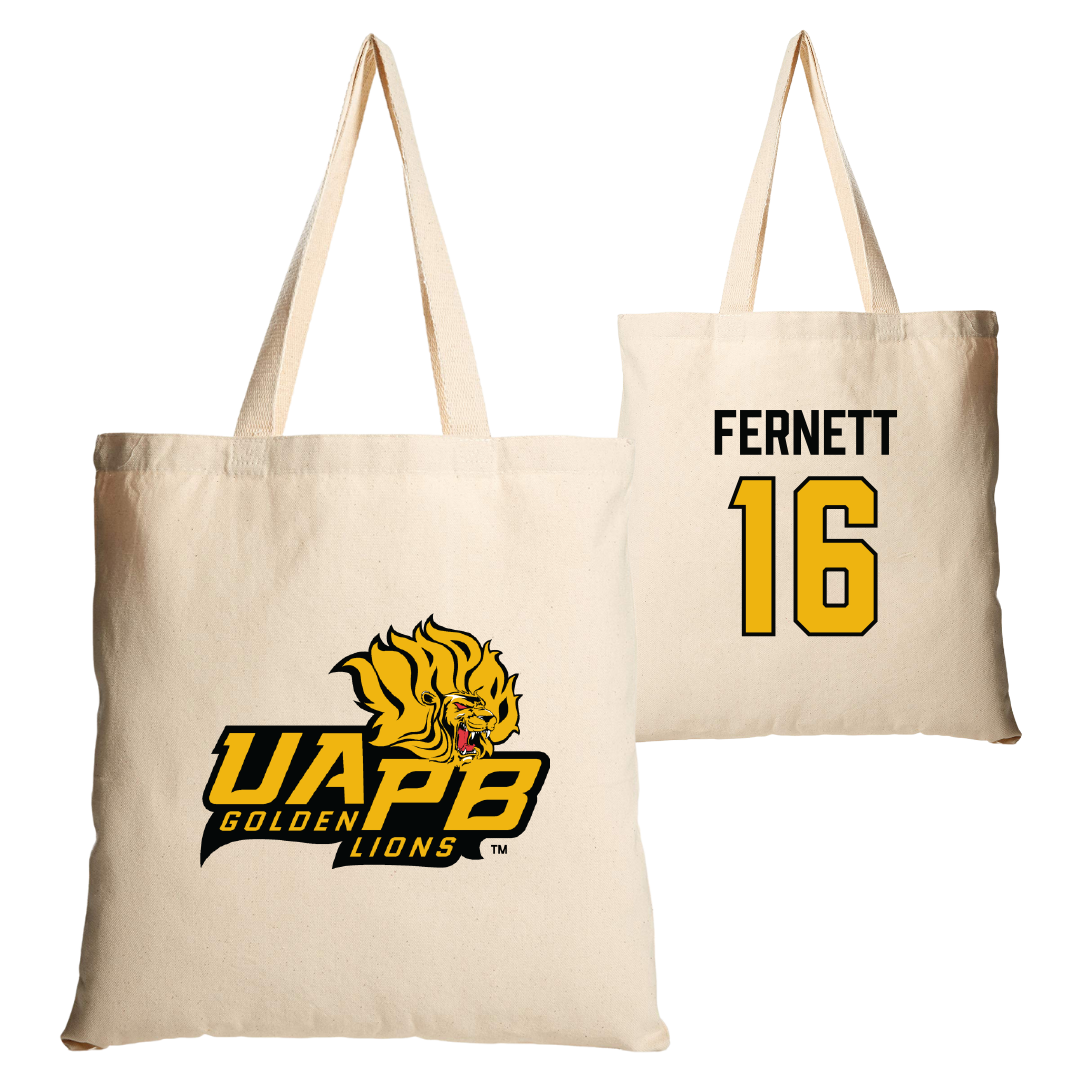 University of Arkansas-Pine Bluff Football Tan Canvas Tote Bag - #16 Allen Fernett