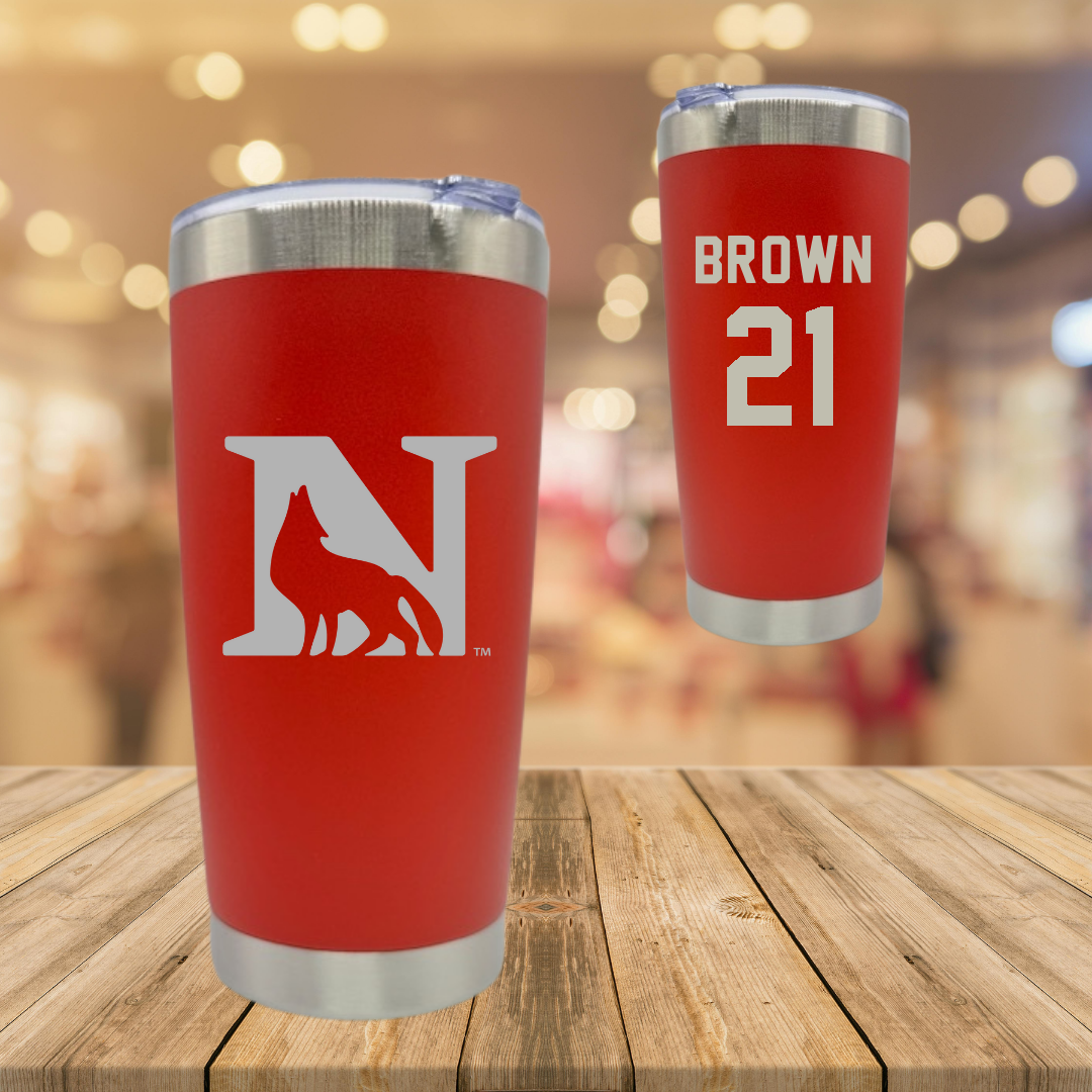 Newberry College Basketball (W) Red Stainless Steel Tumbler - #21 Jada Brown