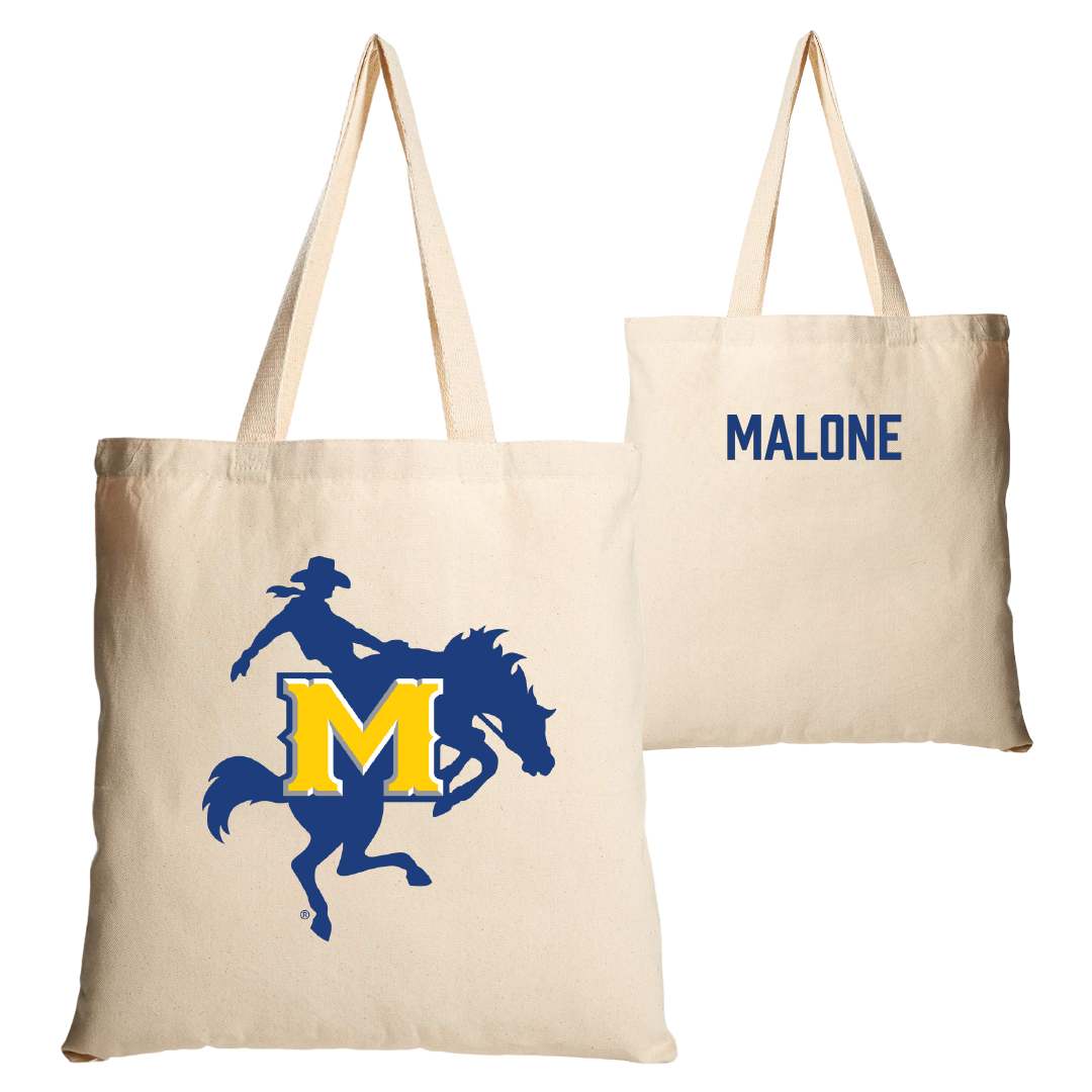McNeese State University Beach Volleyball Tan Canvas Tote Bag - McKenna Malone