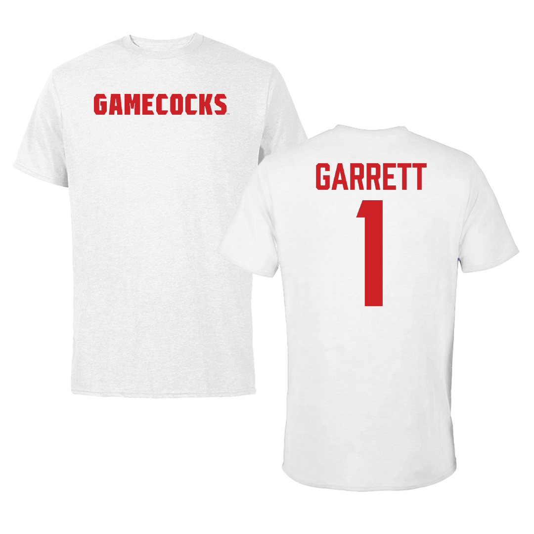 Jacksonville State University Volleyball White Tee - #1 Ellie Garrett