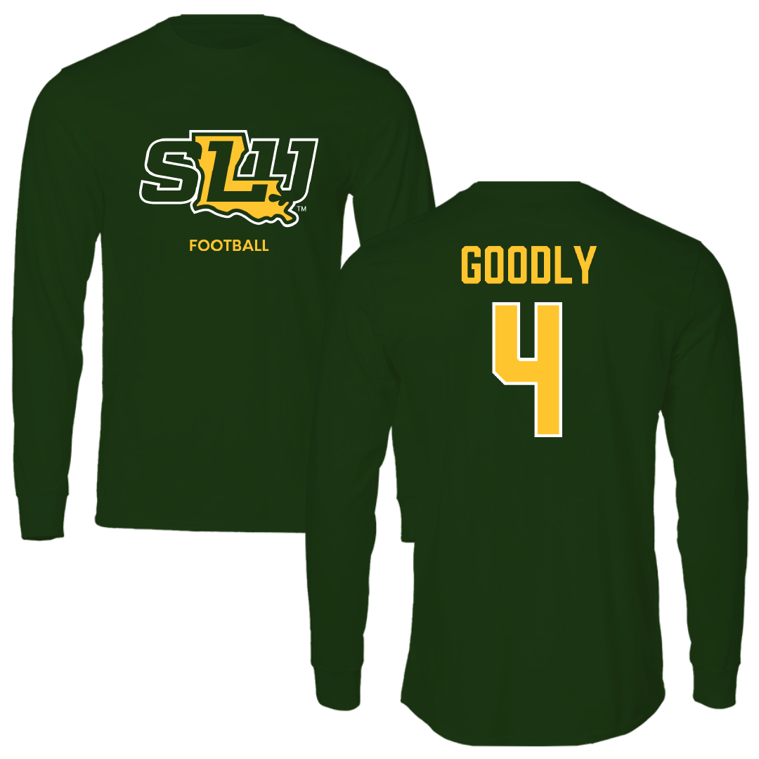 Southeastern Louisiana University Football Forest Green Performance Long Sleeve - #4 Ian Goodly