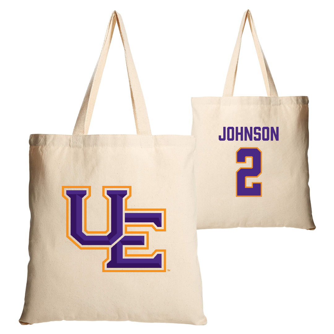 University of Evansville Soccer Tan Canvas Tote Bag - #2 Taylor Johnson