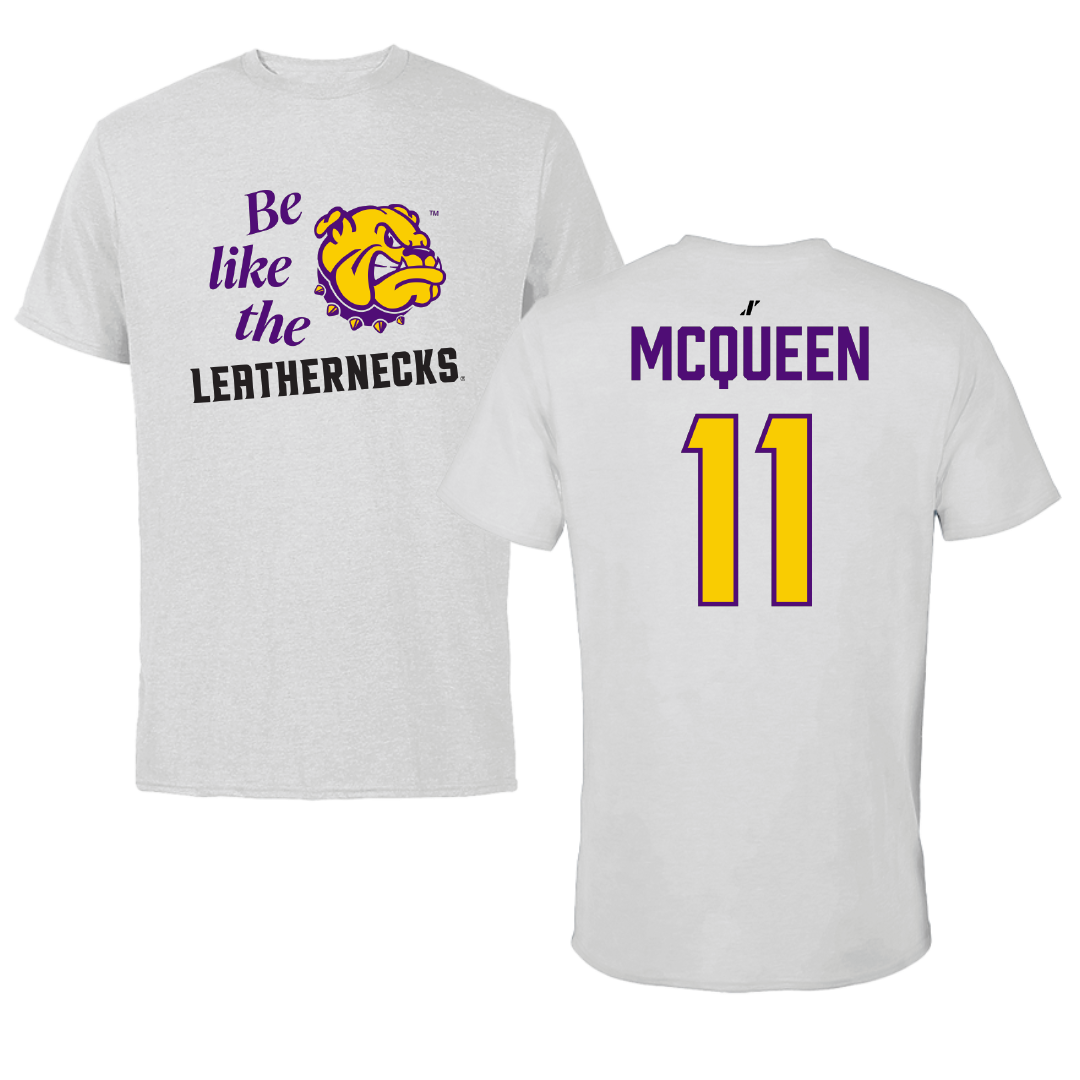 Western Illinois University Softball Light Gray Be Like Us Tee - #11 Tori McQueen