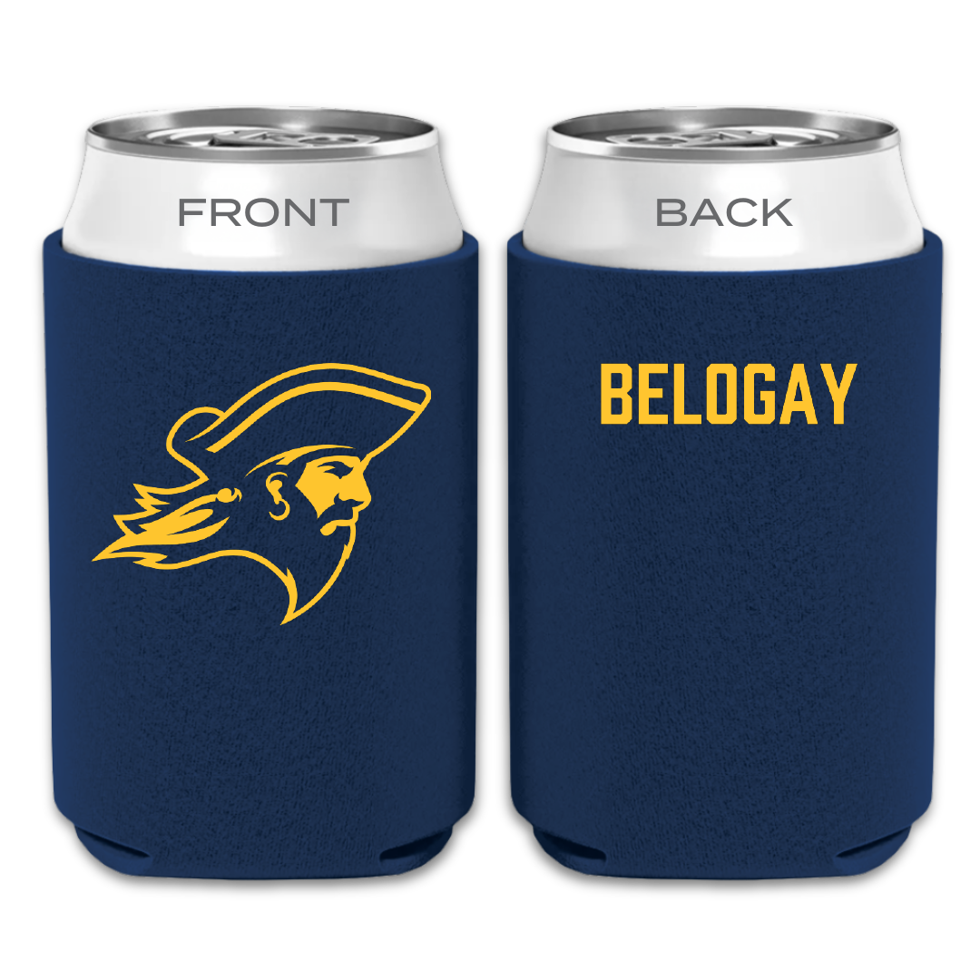 East Tennessee State University Triathlon Navy Can Cooler - Izi Belogay