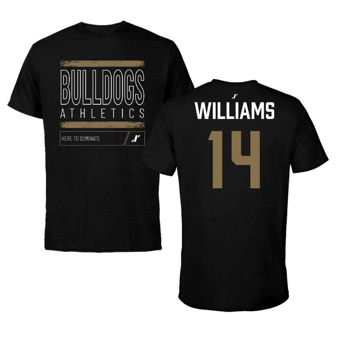 Bryant University Football Black Dominate Performance Tee - #14 Ryan Williams