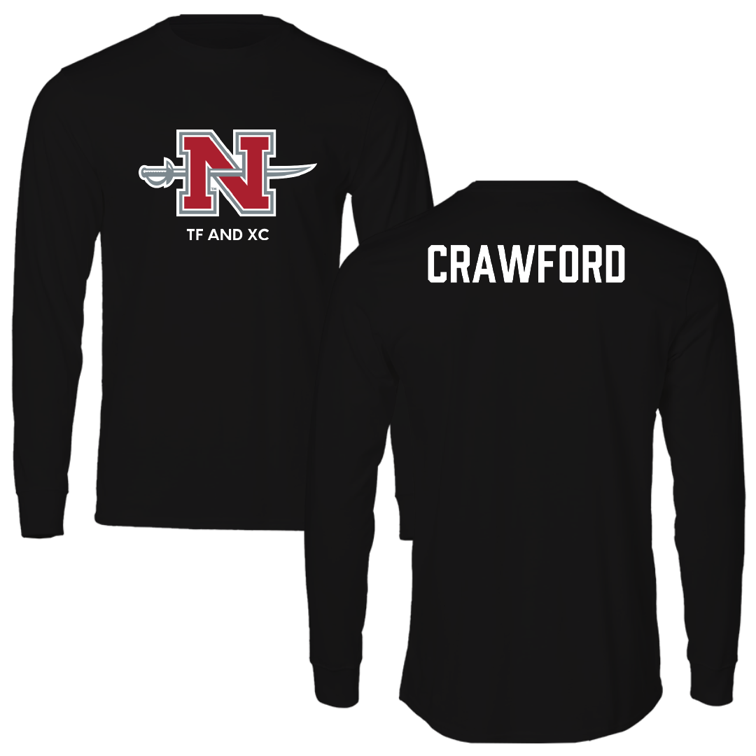 Nicholls State University TF and XC Black Mascot Long Sleeve - Michael Crawford