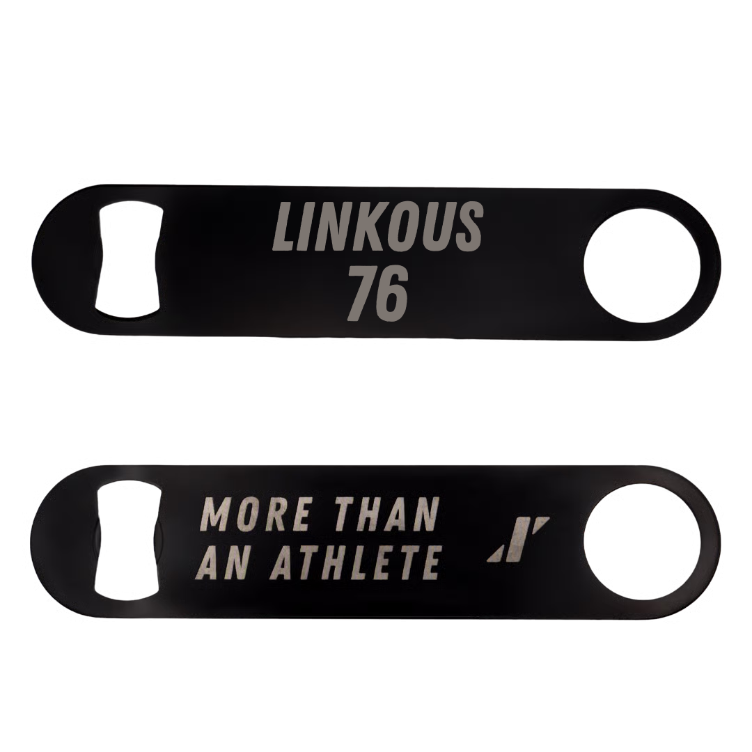 Football Black Bottle Opener - #76 Nathan Linkous