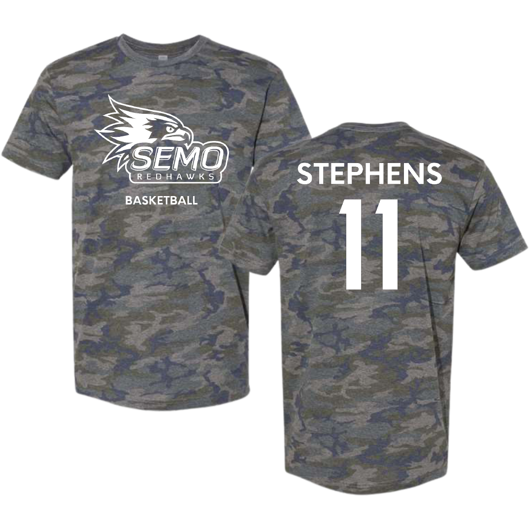 Southeast Missouri State University Basketball (W) Vintage Camo Tee - #11 Abby Stephens
