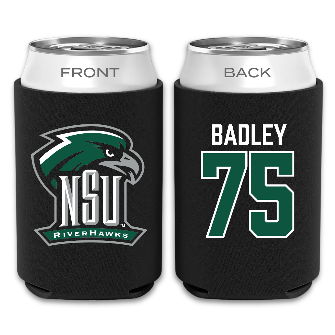 Northeastern State University Football Black Can Cooler - #75 Cayson Badley